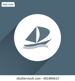 yacht vector icon