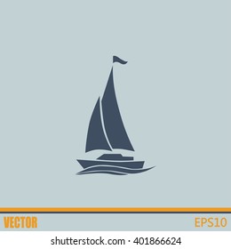 yacht vector icon
