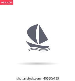 yacht vector icon