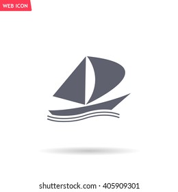 yacht vector icon