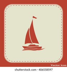 yacht vector icon