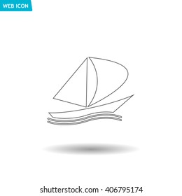 yacht vector icon
