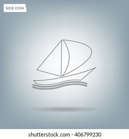 yacht vector icon