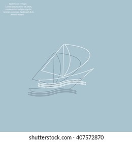 yacht vector icon