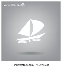 yacht vector icon