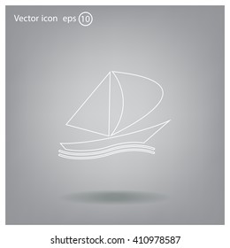 yacht vector icon