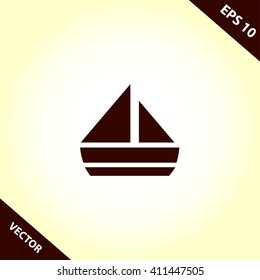 yacht vector icon