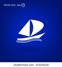 yacht vector icon
