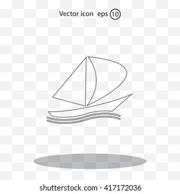 yacht vector icon