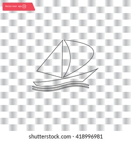 yacht vector icon