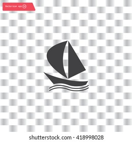 yacht vector icon