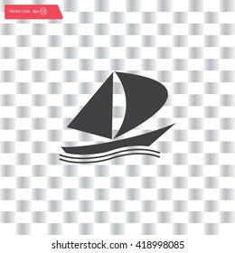 yacht vector icon