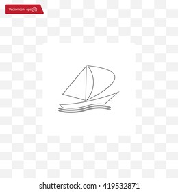 yacht vector icon