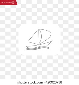 yacht vector icon