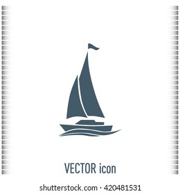 yacht vector icon