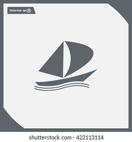 yacht vector icon