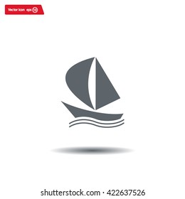 yacht vector icon