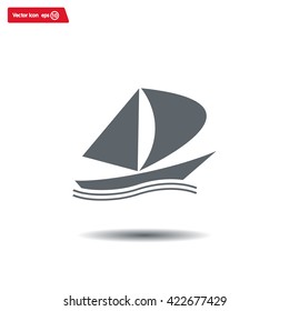 yacht vector icon