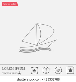 yacht vector icon
