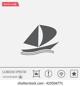 yacht vector icon