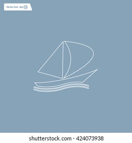 yacht vector icon