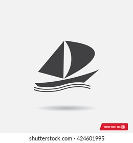yacht vector icon