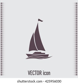 yacht vector icon