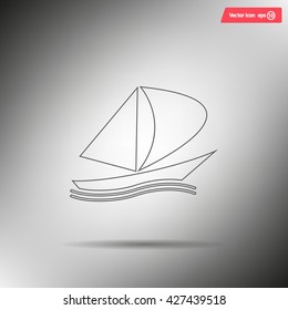 yacht vector icon