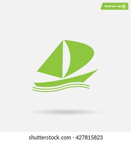 yacht vector icon