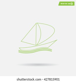 yacht vector icon