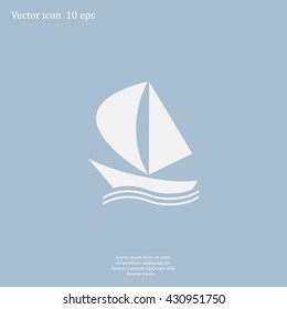 yacht vector icon