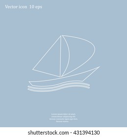 yacht vector icon
