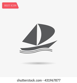 yacht vector icon