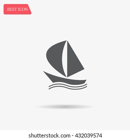 yacht vector icon