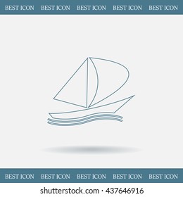 yacht vector icon