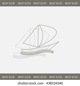 yacht vector icon