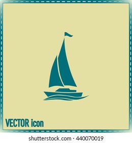 yacht vector icon