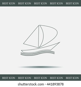 yacht vector icon