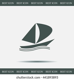 yacht vector icon