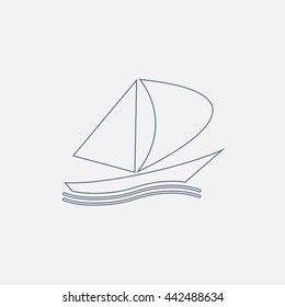 yacht vector icon