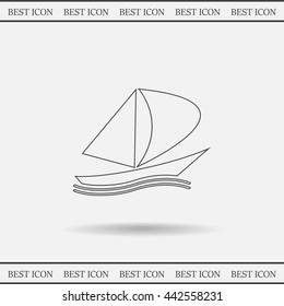 yacht vector icon
