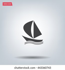 yacht vector icon
