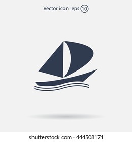 yacht vector icon