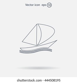 yacht vector icon