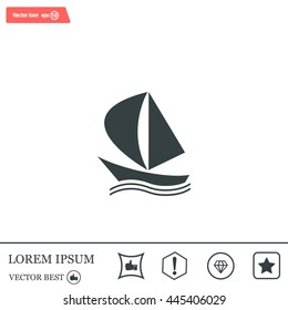 yacht vector icon