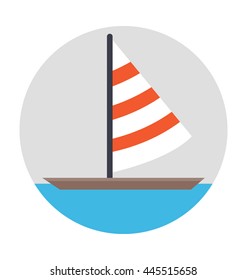 Yacht Vector Icon