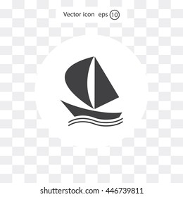 yacht vector icon