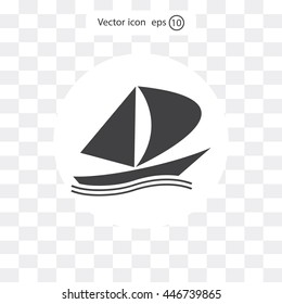 yacht vector icon