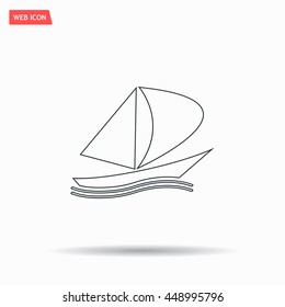 yacht vector icon