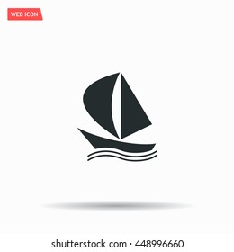 yacht vector icon